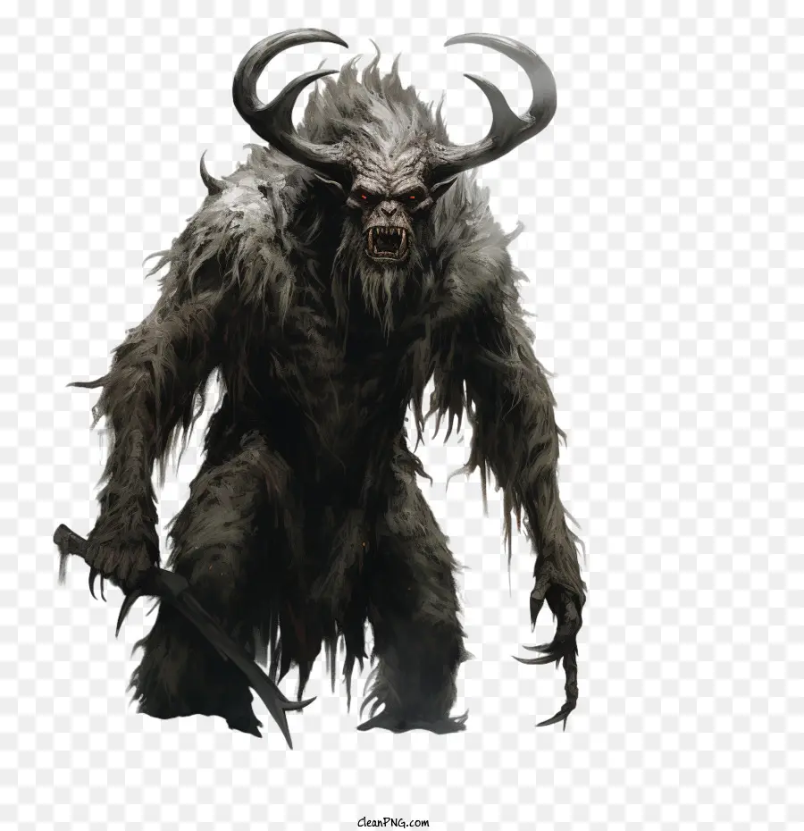 Nuit De Krampus，Monstre à Cornes PNG