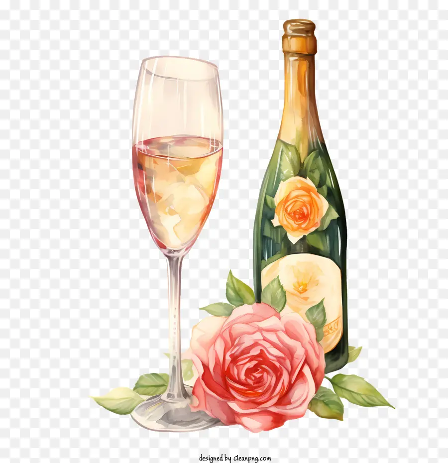 Champagne，Rose PNG