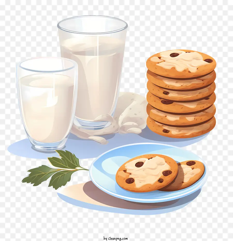 Biscuits Et Lait，Lait Et Biscuits PNG