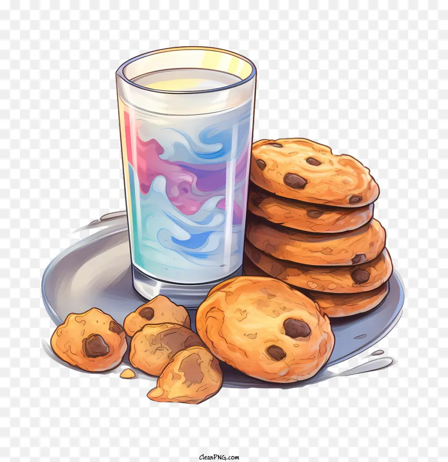 Biscuits Et Lait，Lait Et Biscuits PNG