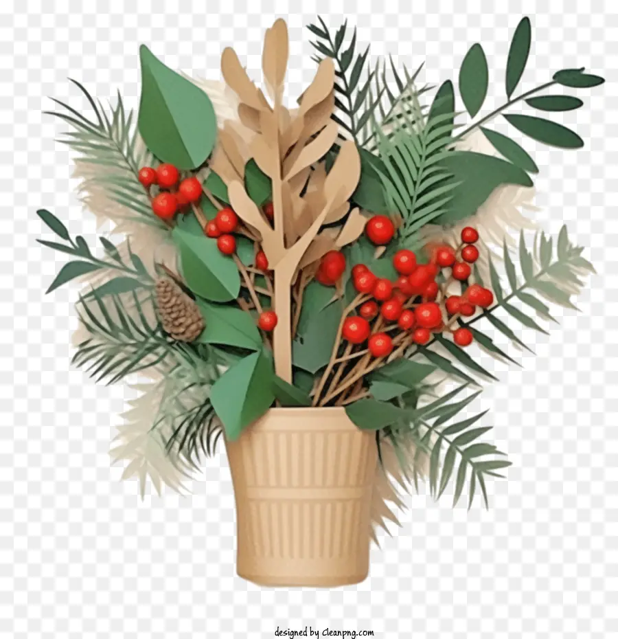 De L'artisanat De Noël，Plante En Pot PNG