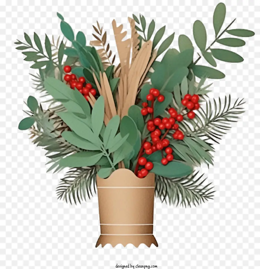De L'artisanat De Noël，Les Plantes En Pot PNG