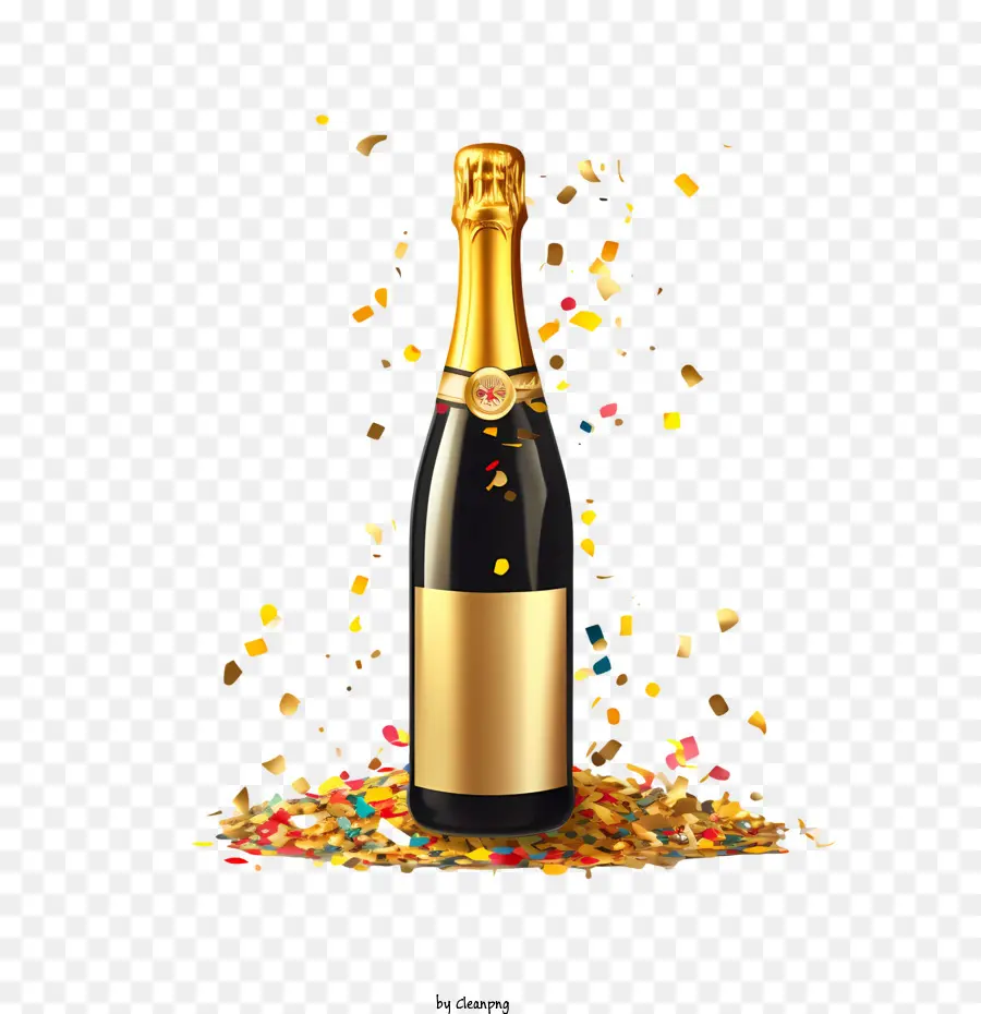 Champagne，Or Bouteille PNG