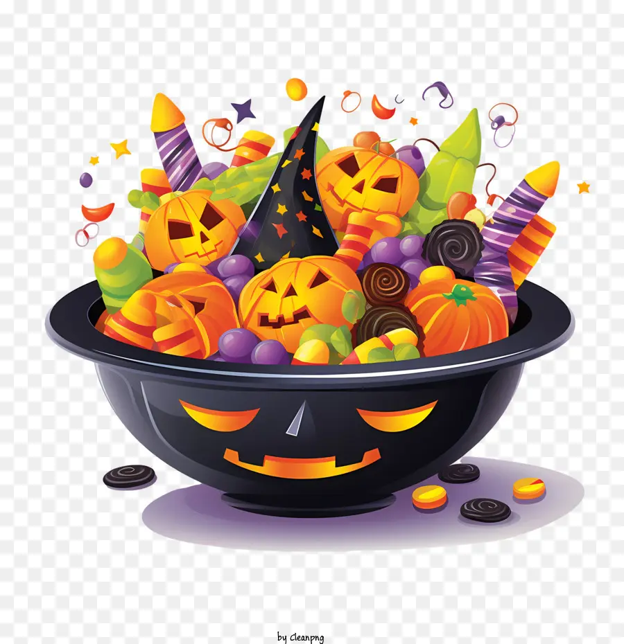 Bol De Bonbons D'halloween，Bonbons PNG