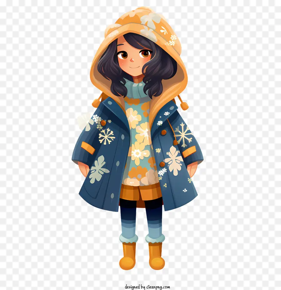 Fille De L'hiver，La Mode D'hiver PNG