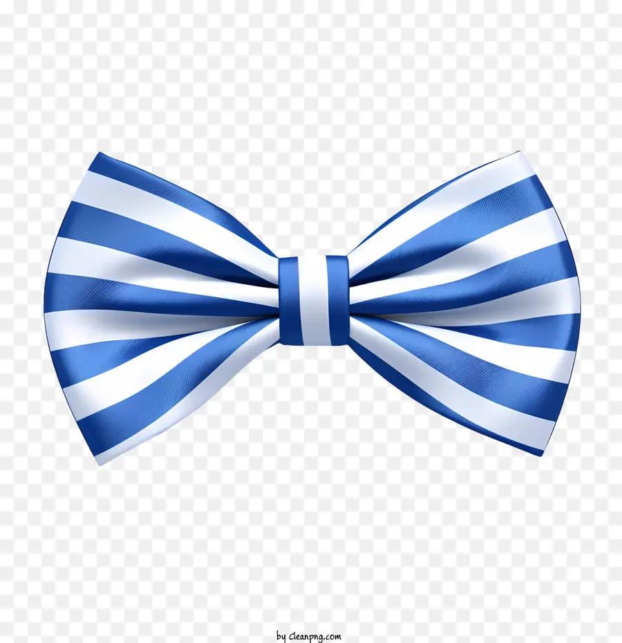 Noeud Papillon Bleu，Noeud Rayé Bleu PNG