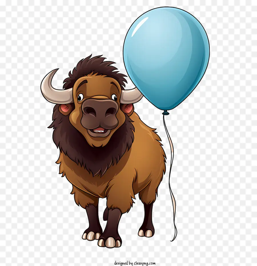 Journée Des Bisons，Buffle Avec Ballon PNG