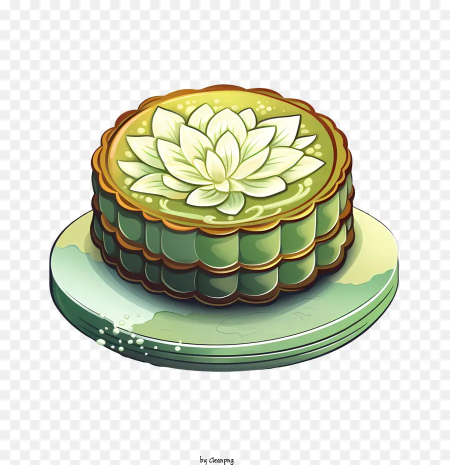 Gâteau De Lune Vert，Gâteau De Lune PNG