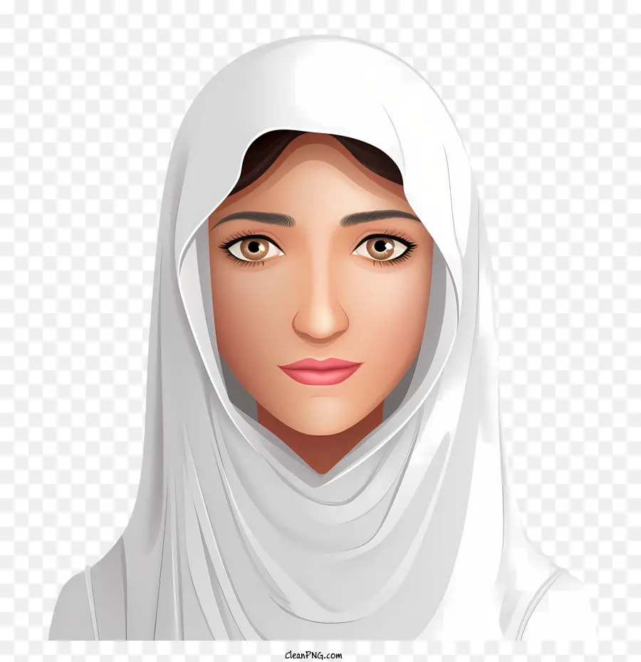 Femme Au Voile，Hijab Blanc PNG