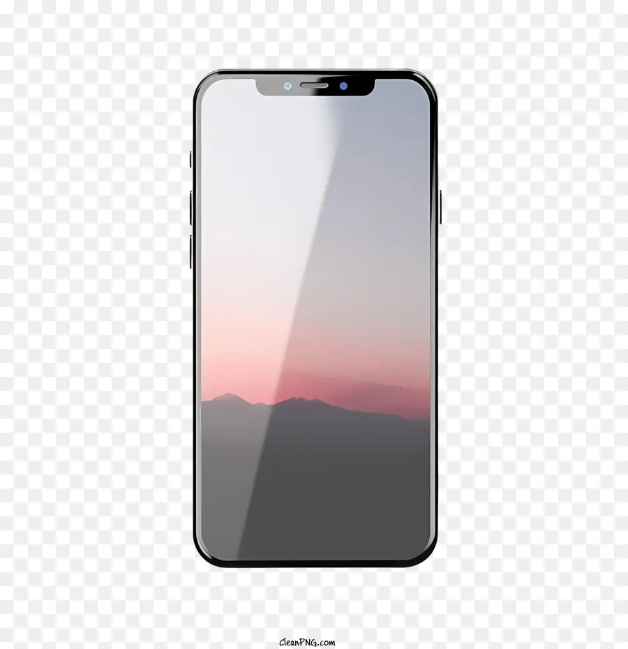 Smartphone Maquette，Paysage PNG