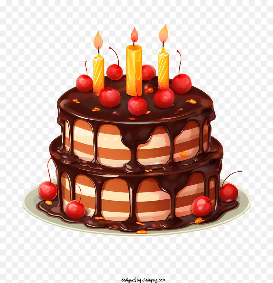 Gâteau D'anniversaire，Gâteau Au Chocolat PNG