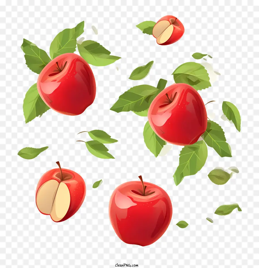 Journée Mangez Une Pomme Rouge，Pommes Rouges PNG