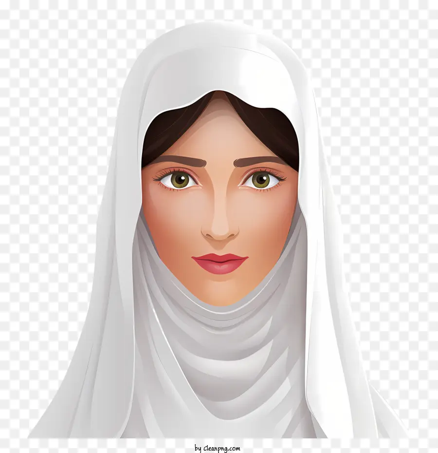 Femme Au Voile，Femme En Capuche Blanche PNG