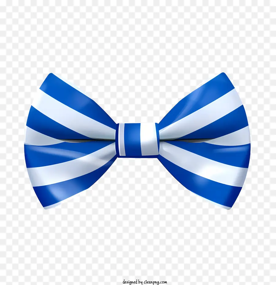 Noeud Papillon Bleu，Noeud Rayé Bleu PNG