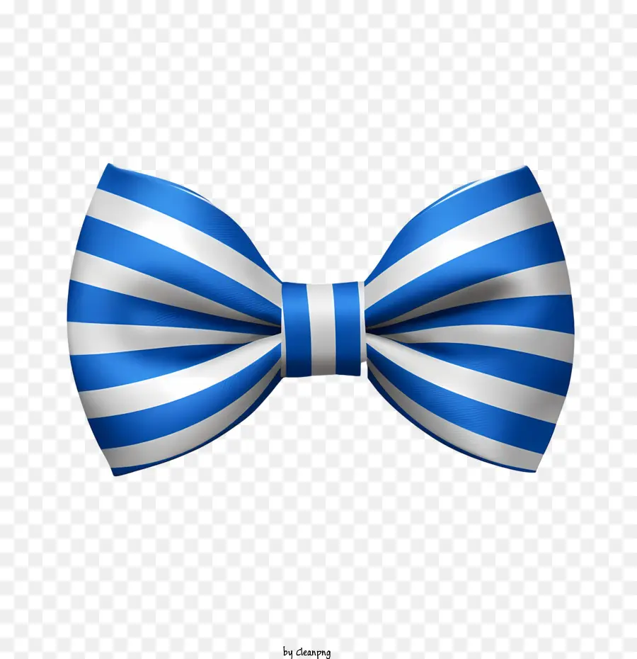 Noeud Papillon Bleu，Noeud Rayé Bleu PNG