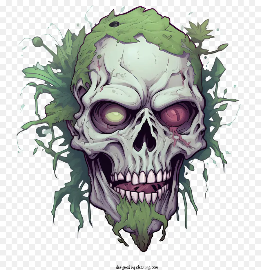 Zombie Crâne，Crâne PNG