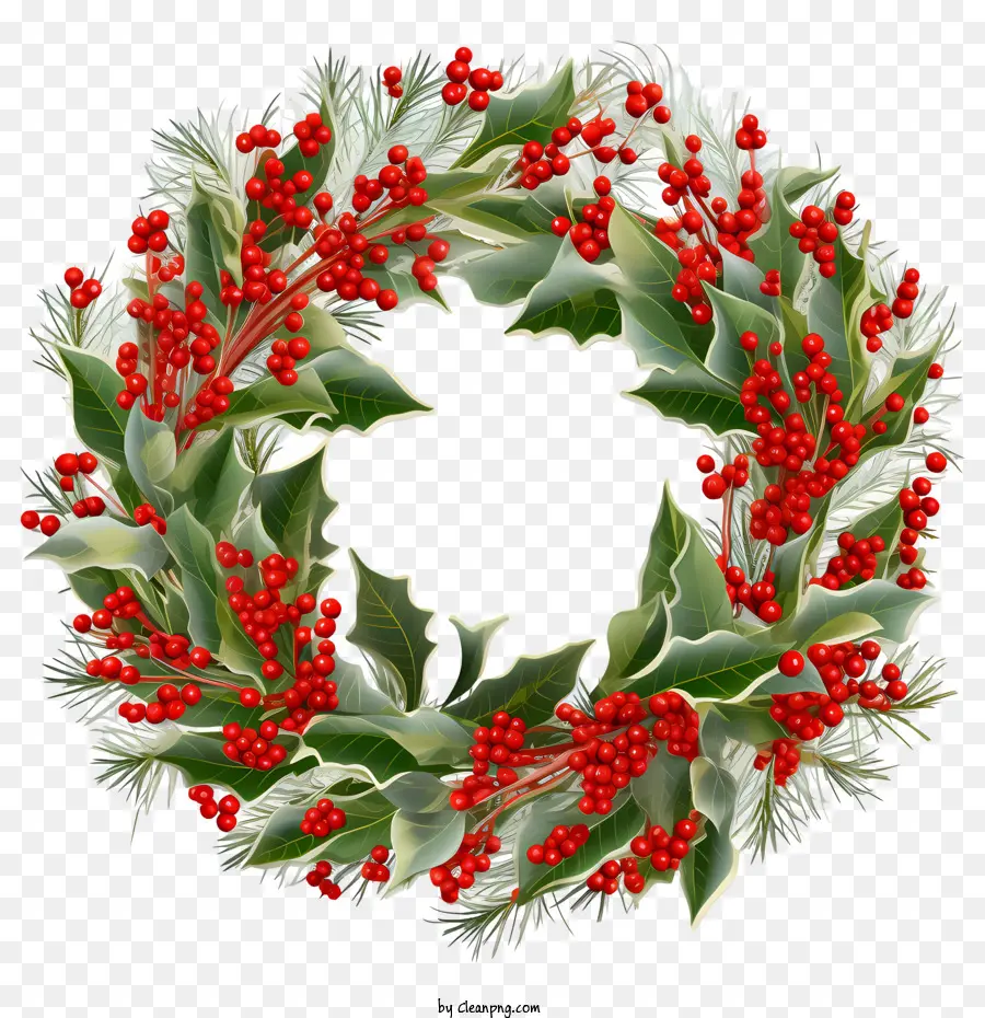 Couronne De Houx De Noël，Couronne PNG