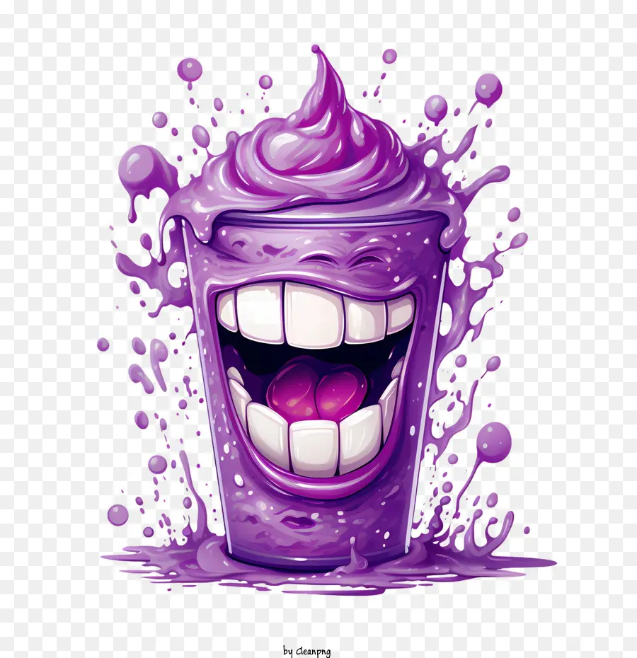 Shake De Grimace，Boisson Violette PNG