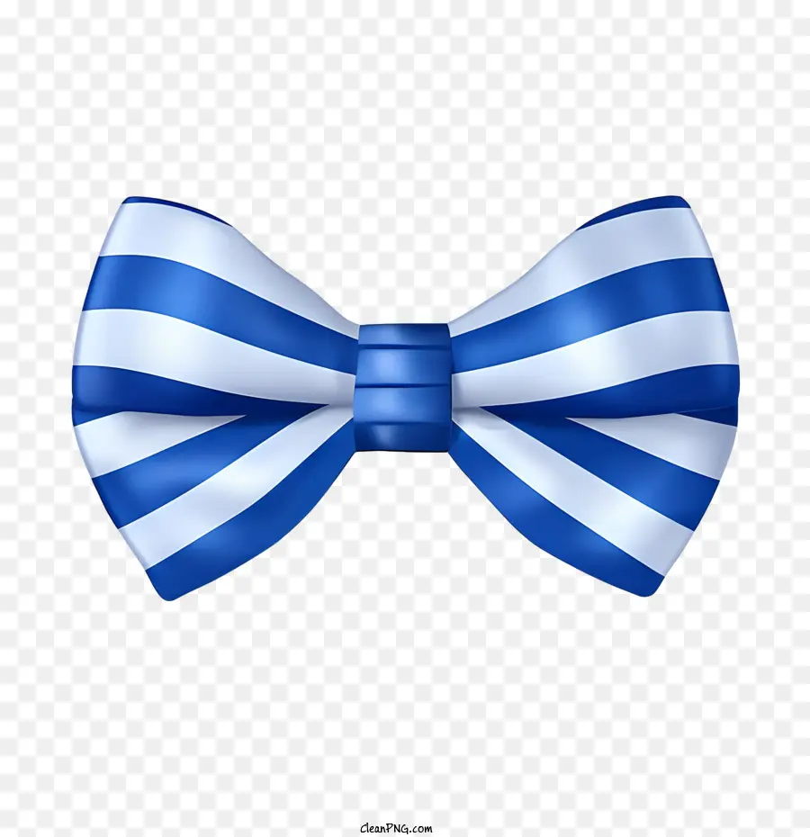 Noeud Papillon，Noeud Rayé Bleu PNG