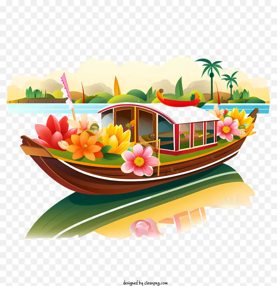 Bateau Onam，Bateau Décoré PNG