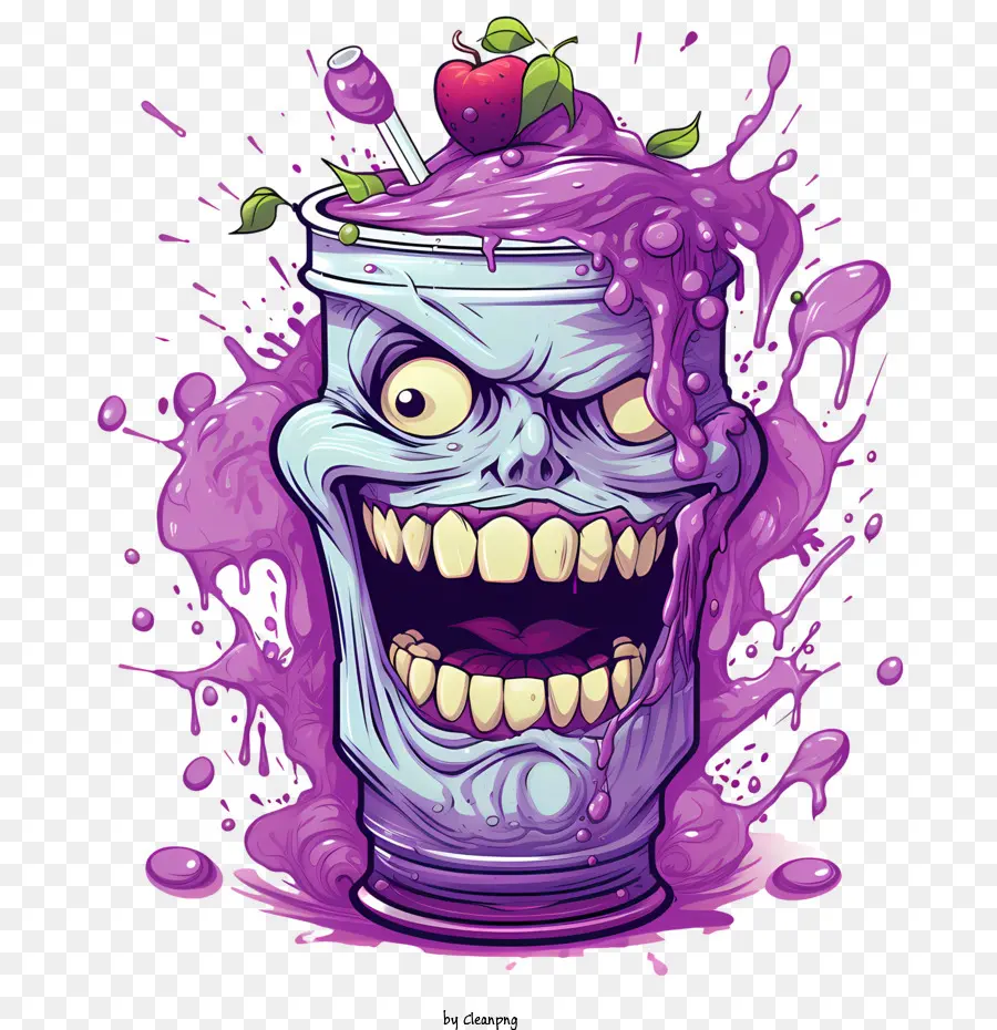 Shake De Grimace，Boisson Aux Zombies PNG