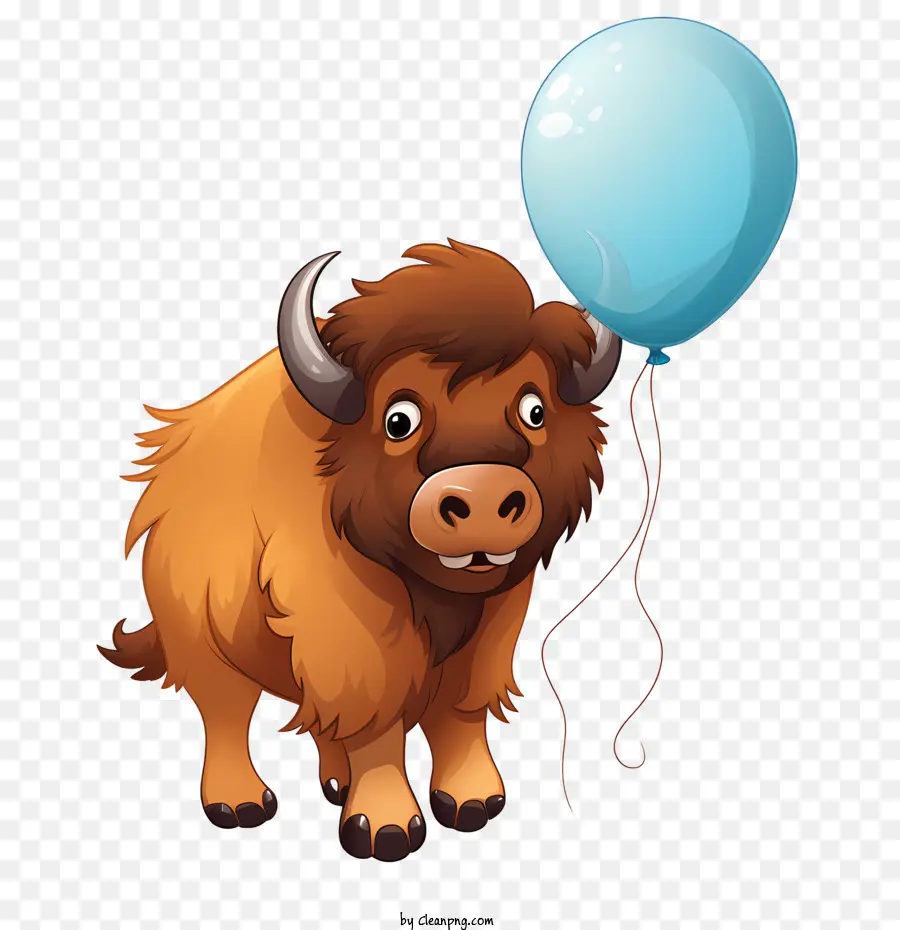 Journée Des Bisons，Buffle Avec Ballon PNG