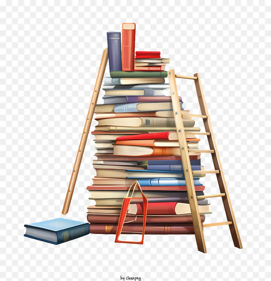 Journée Internationale De L'alphabétisation，Pile De Livres PNG