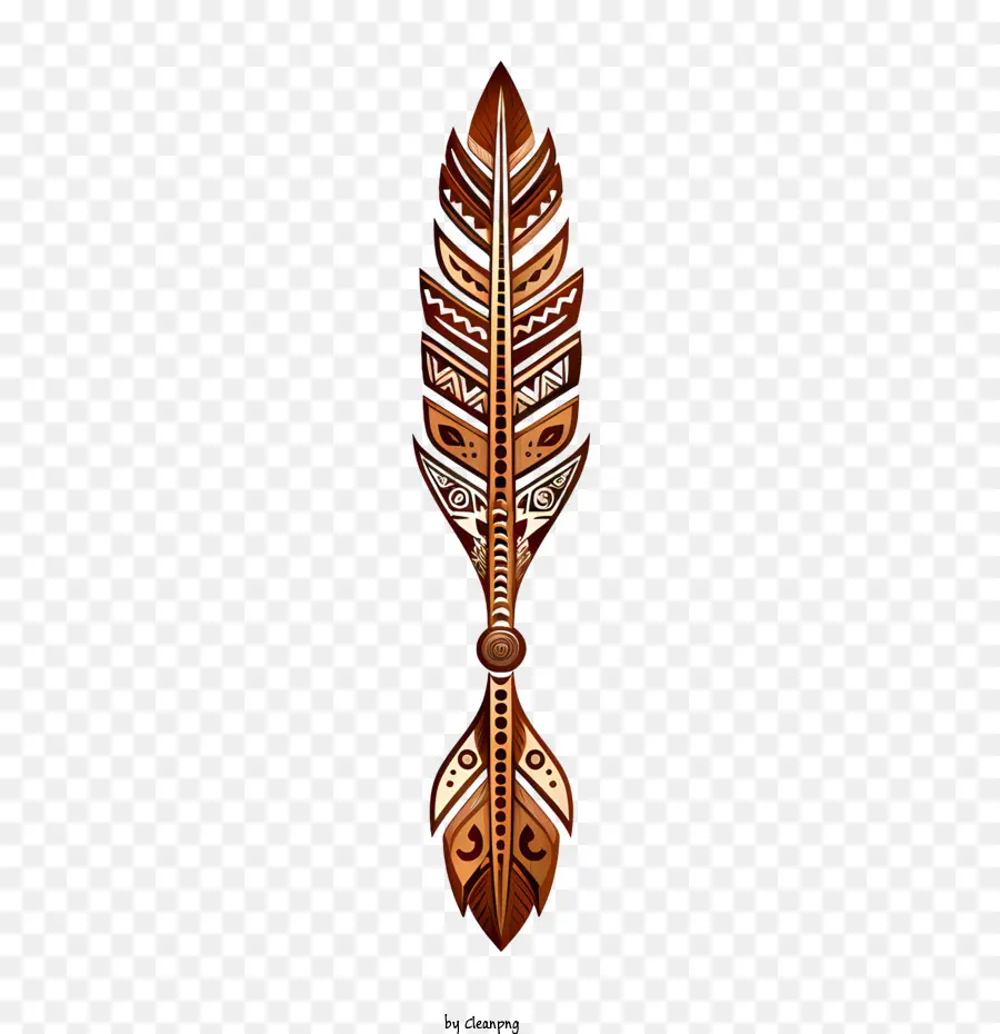 Flèche En Bois Tribal Indien，Plume PNG