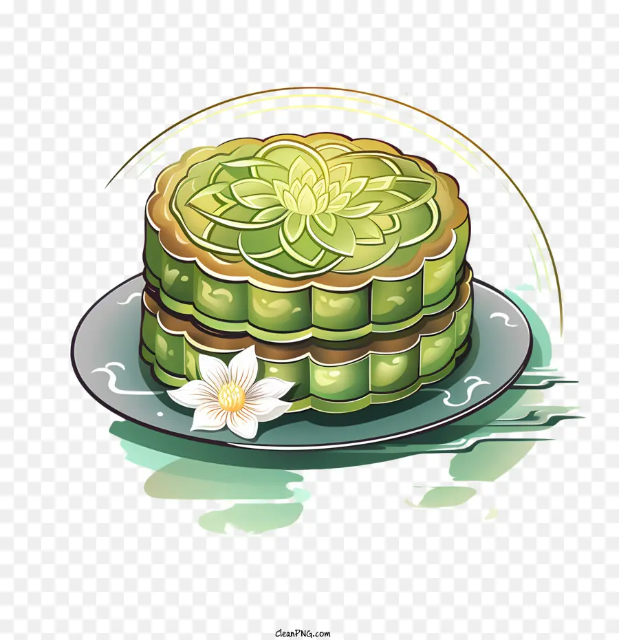 Gâteau De Lune Vert，Gâteaux De Lune PNG