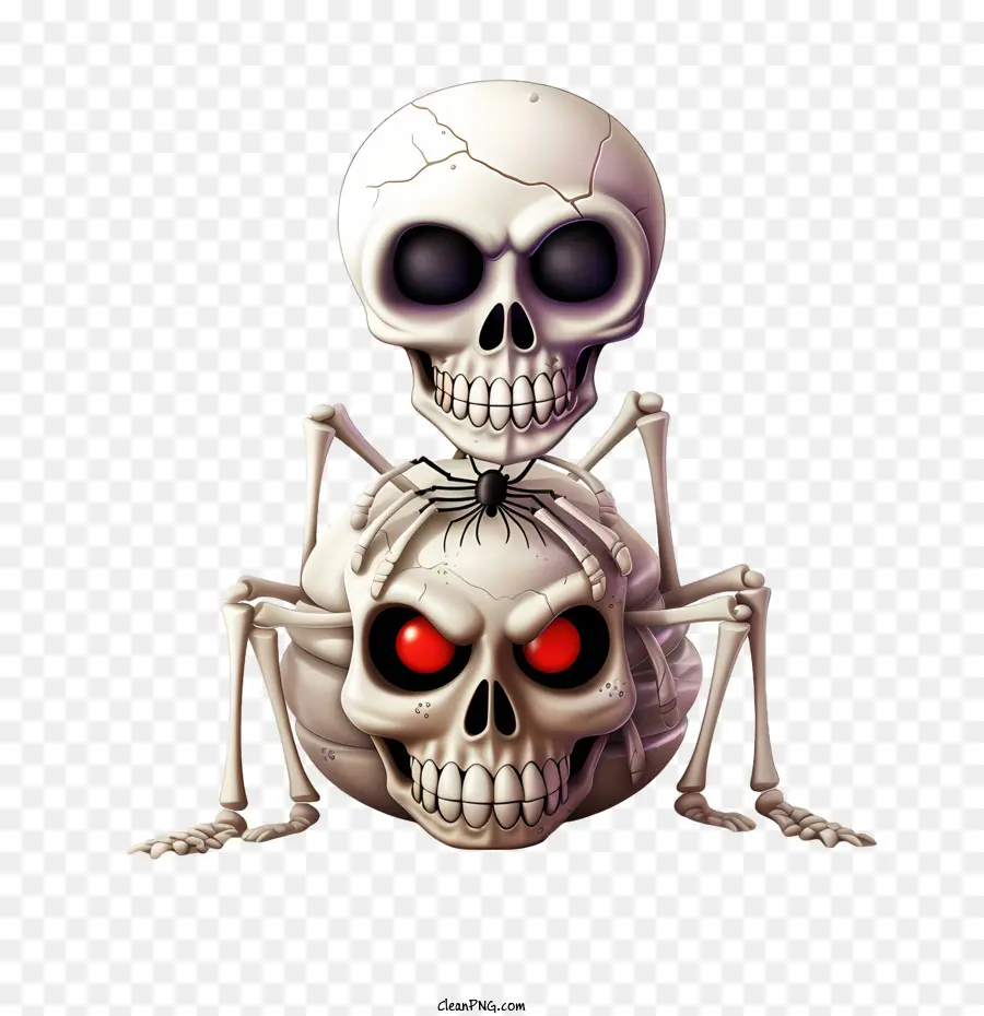 Crâne D'halloween，Squelettes PNG