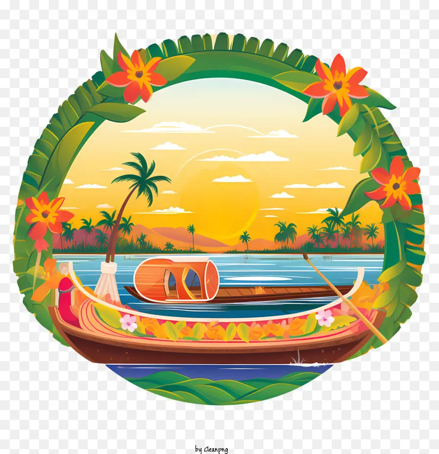 Bateau Onam，Scène Tropicale PNG