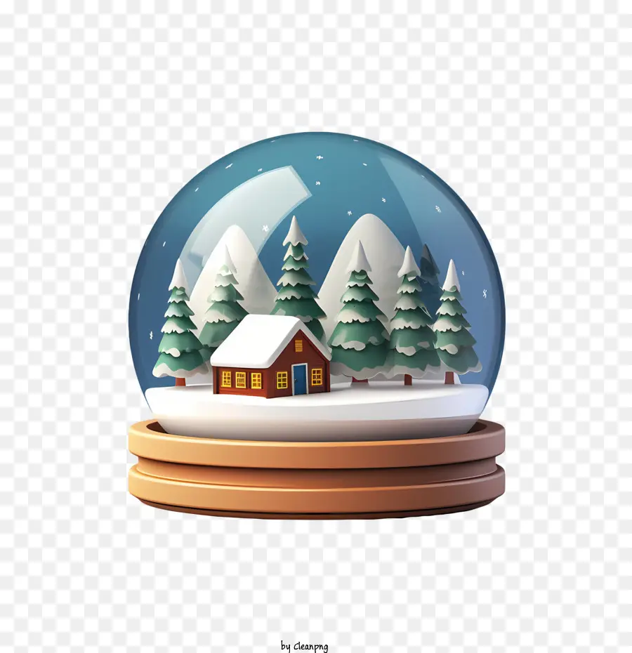 Boule De Neige De Noël，Boule à Neige Avec Des Arbres PNG