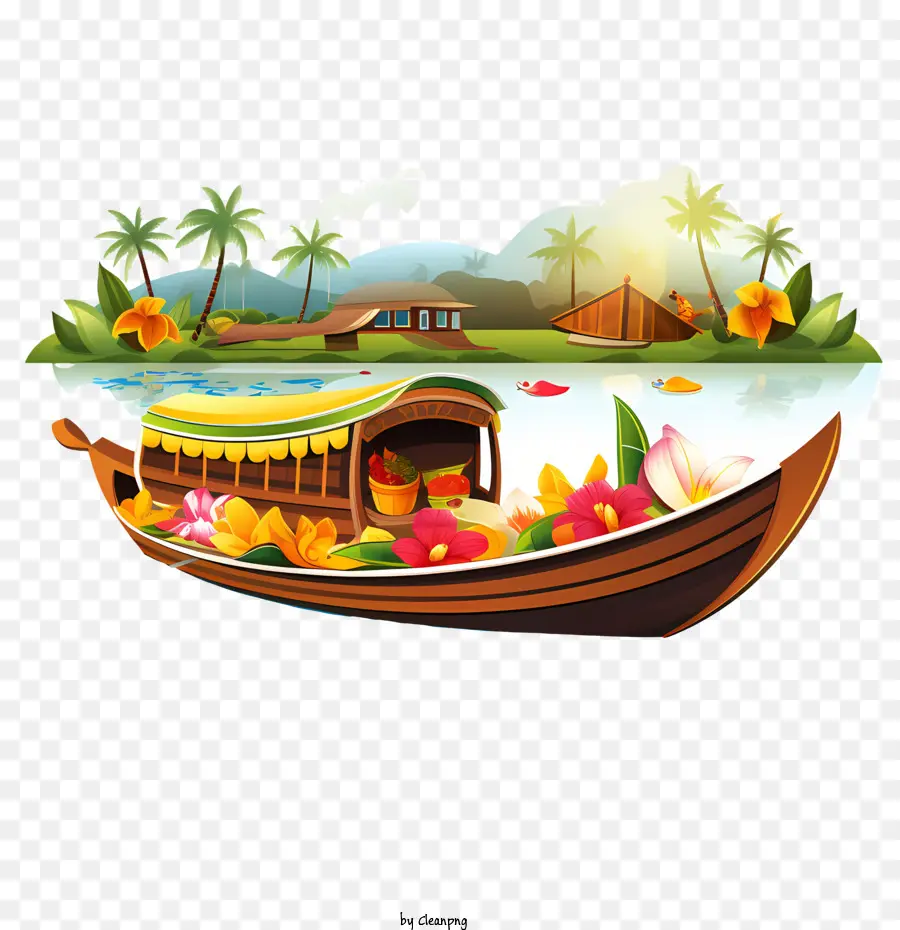 Bateau Onam，Bateau Décoratif PNG