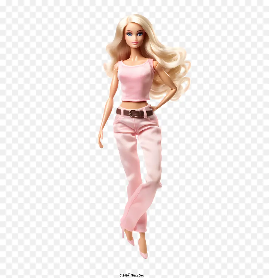 Fille De Barbie，Les Cheveux Blonds PNG
