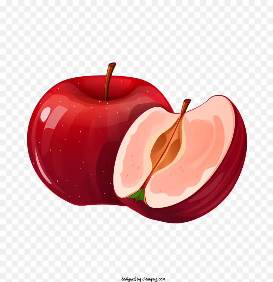 Manger Une Pomme Rouge De La Journée，Fruits PNG