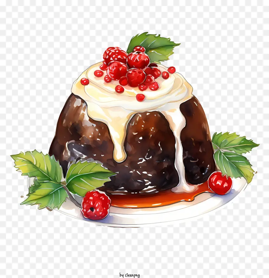 Pudding De Noël，Dessert PNG