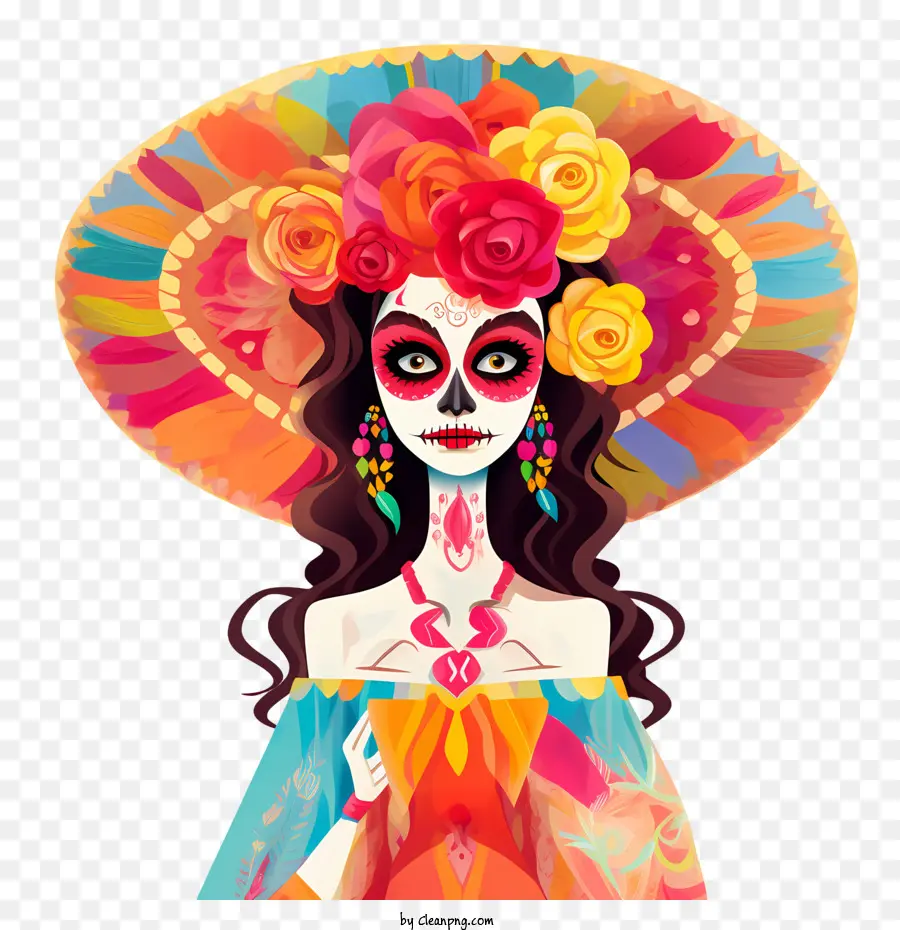 La Catrina，Dia De Muertos PNG