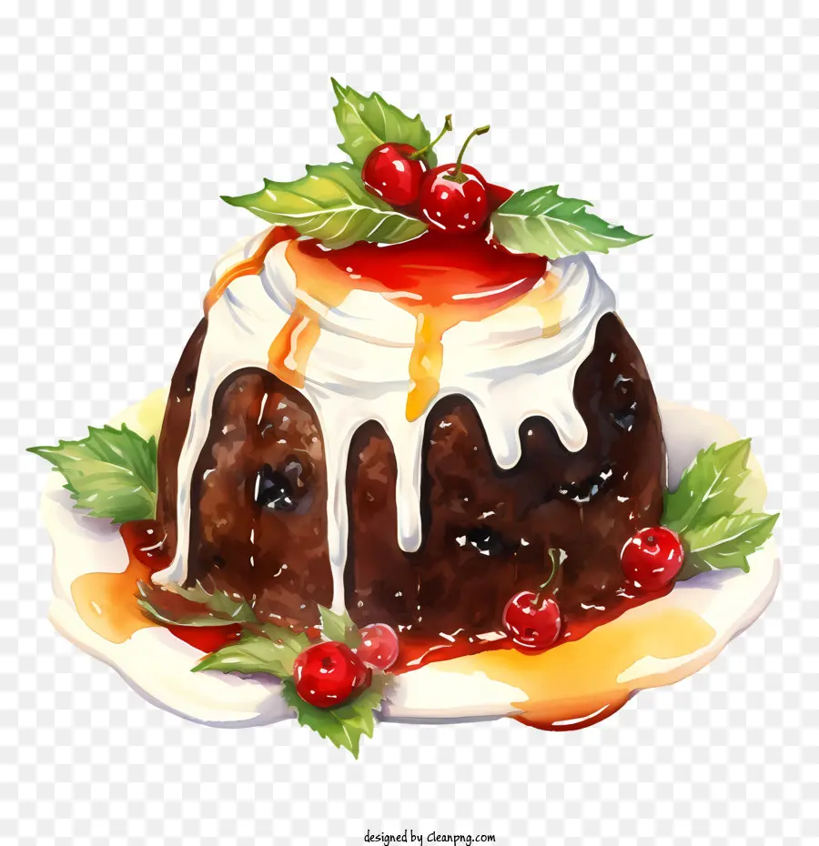 Pudding De Noël，Glaçage PNG