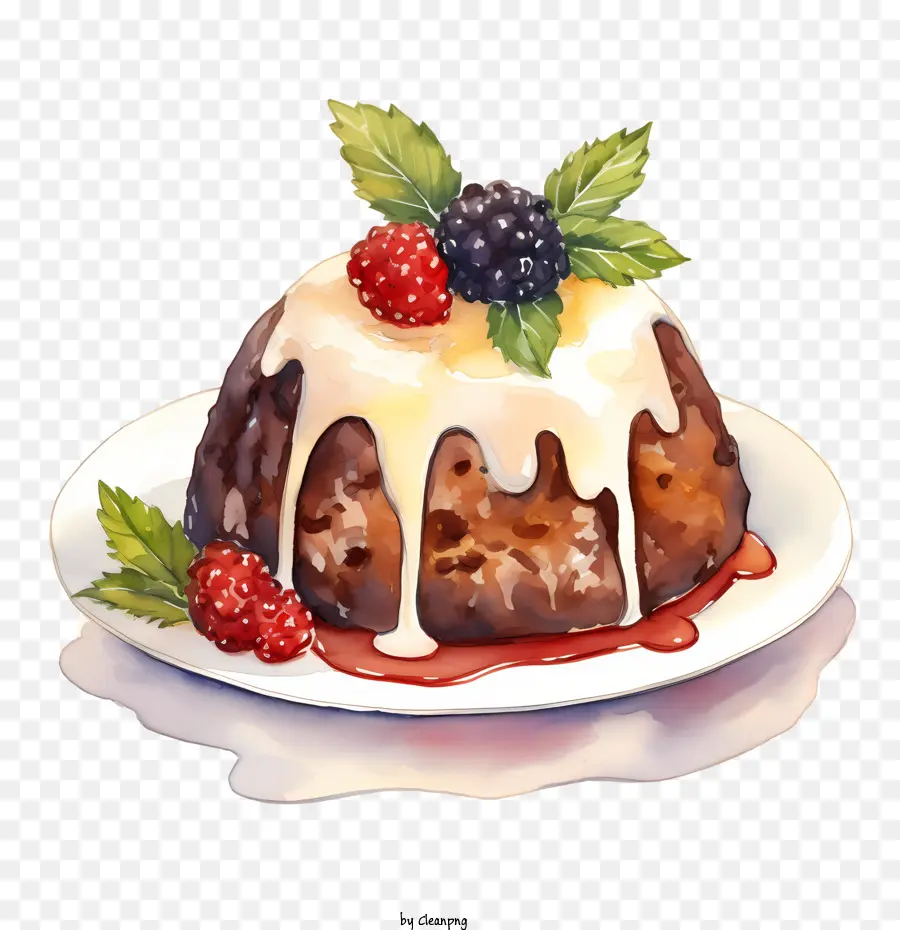 Pudding De Noël，Dessert PNG