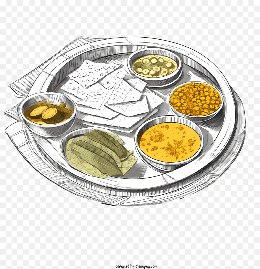 Nourriture Onam Sadya，Thali Indien PNG