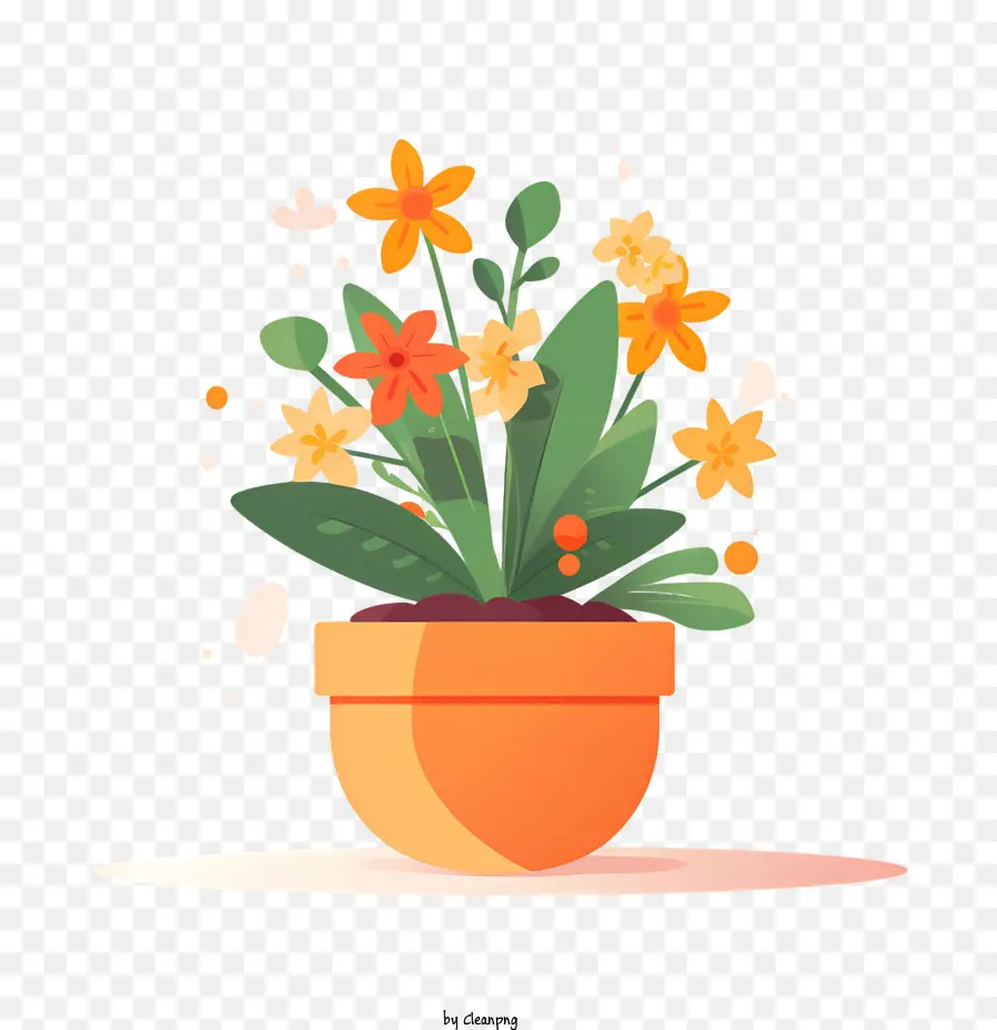 Pot De Fleur，Plante En Pot PNG