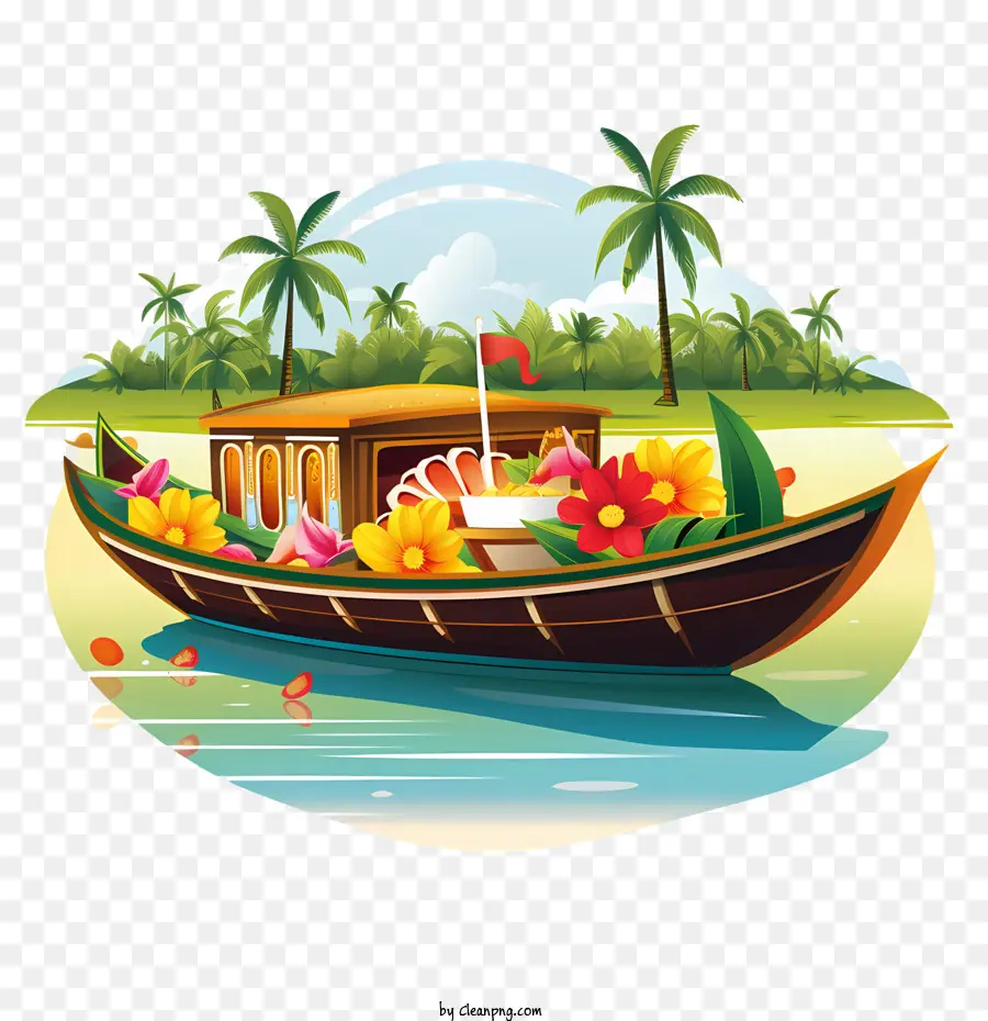 Bateau Onam，Scène Tropicale PNG