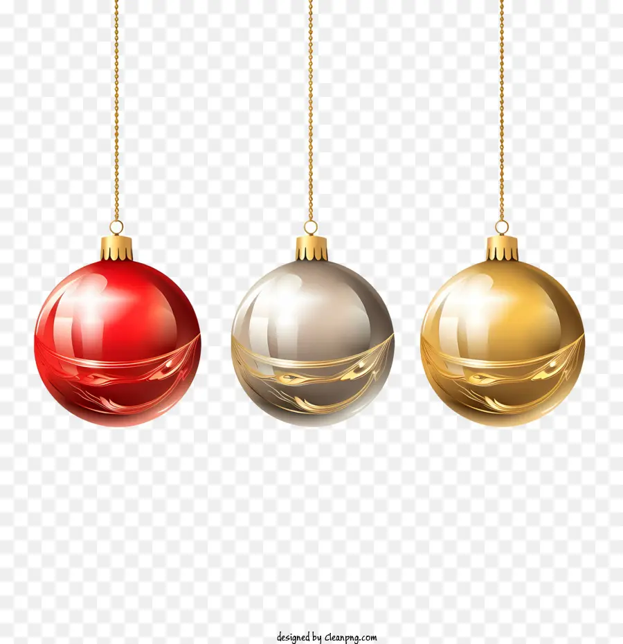 Boules De Noël，Or PNG