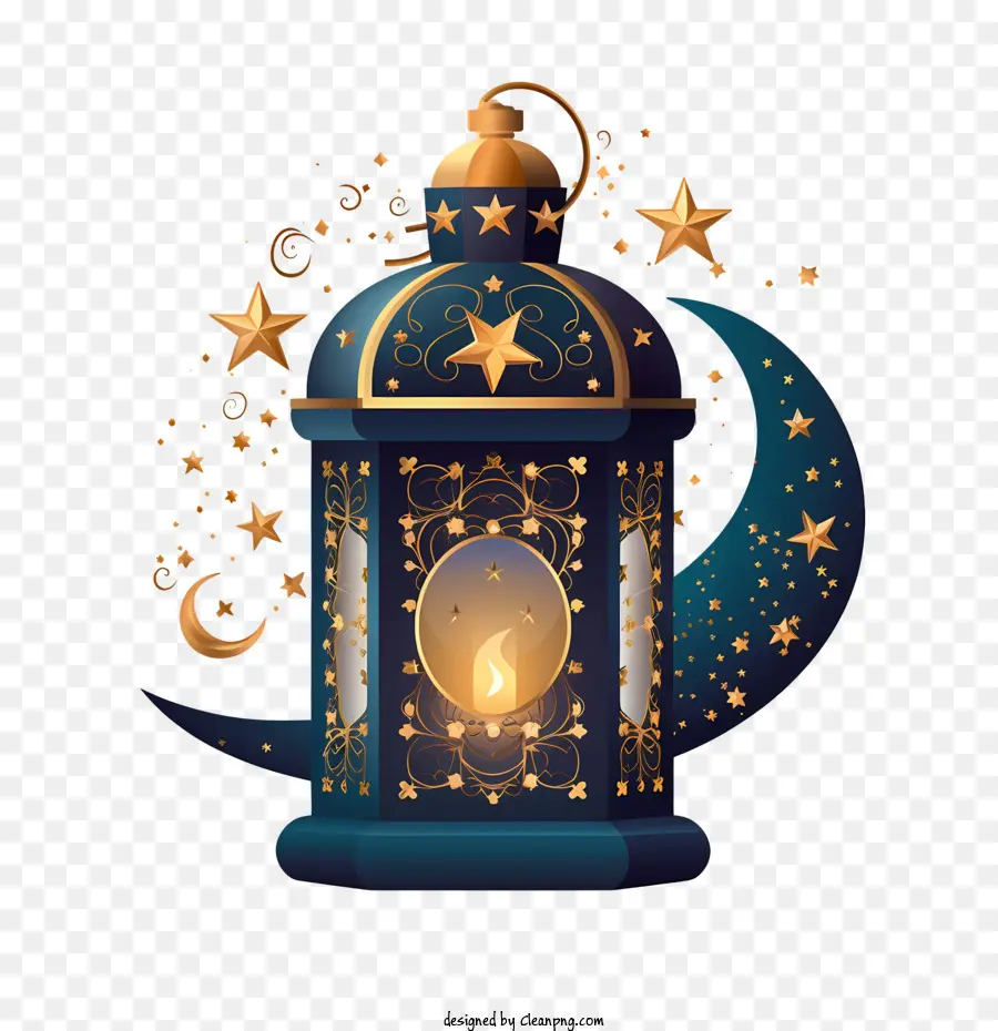 Ramadan Kareem Lantern，Lune PNG
