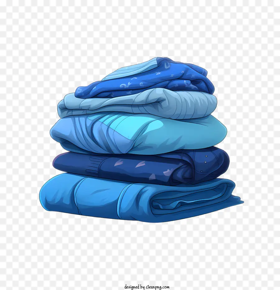 Pile De Vêtements，Bleu PNG