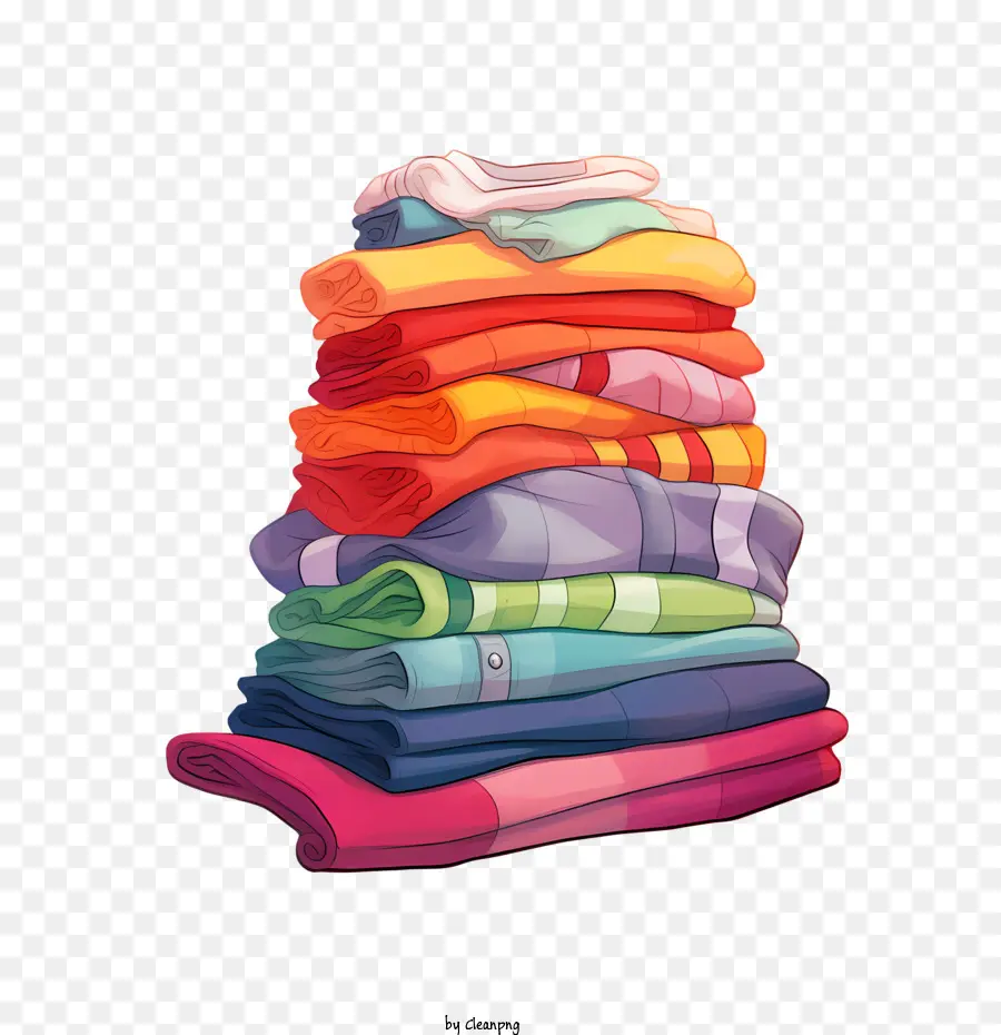 Pile De Vêtements，Vêtements Pliés PNG