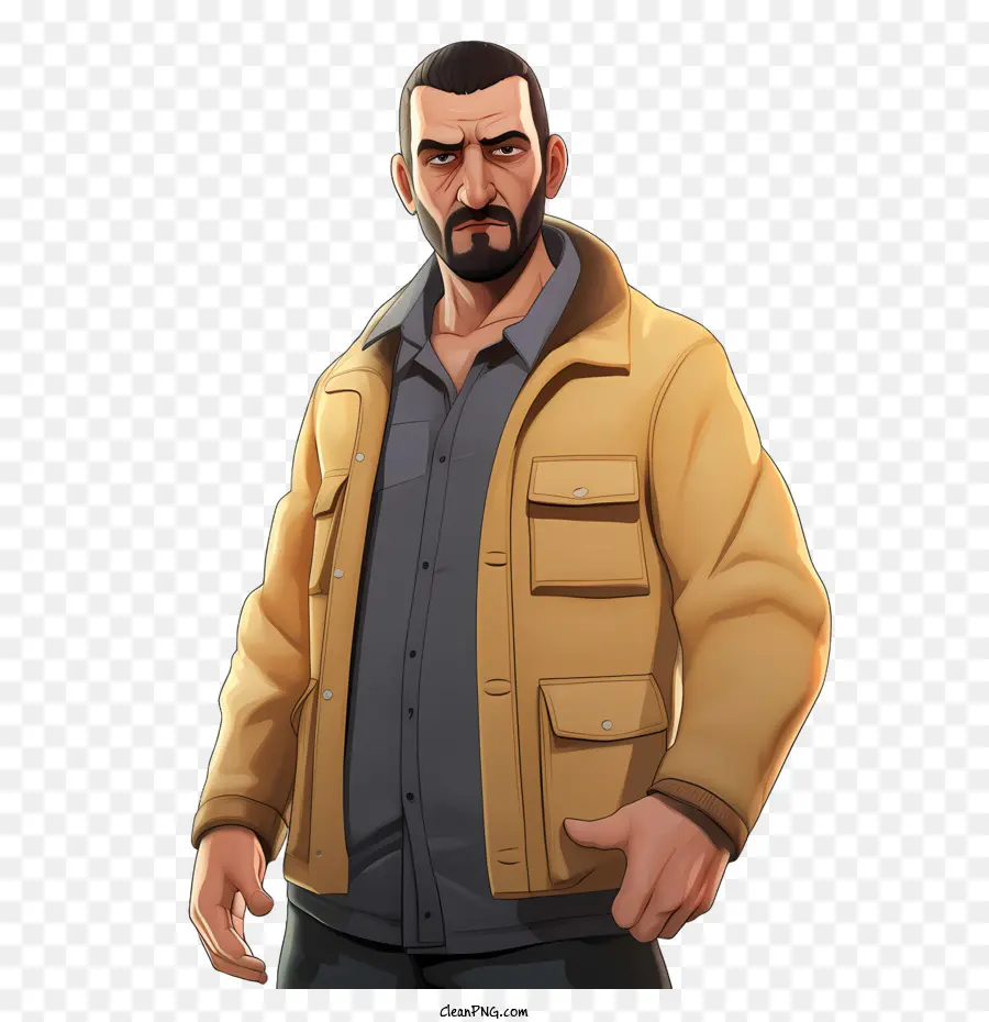 Personnage De Grand Theft Auto，Homme En Veste PNG