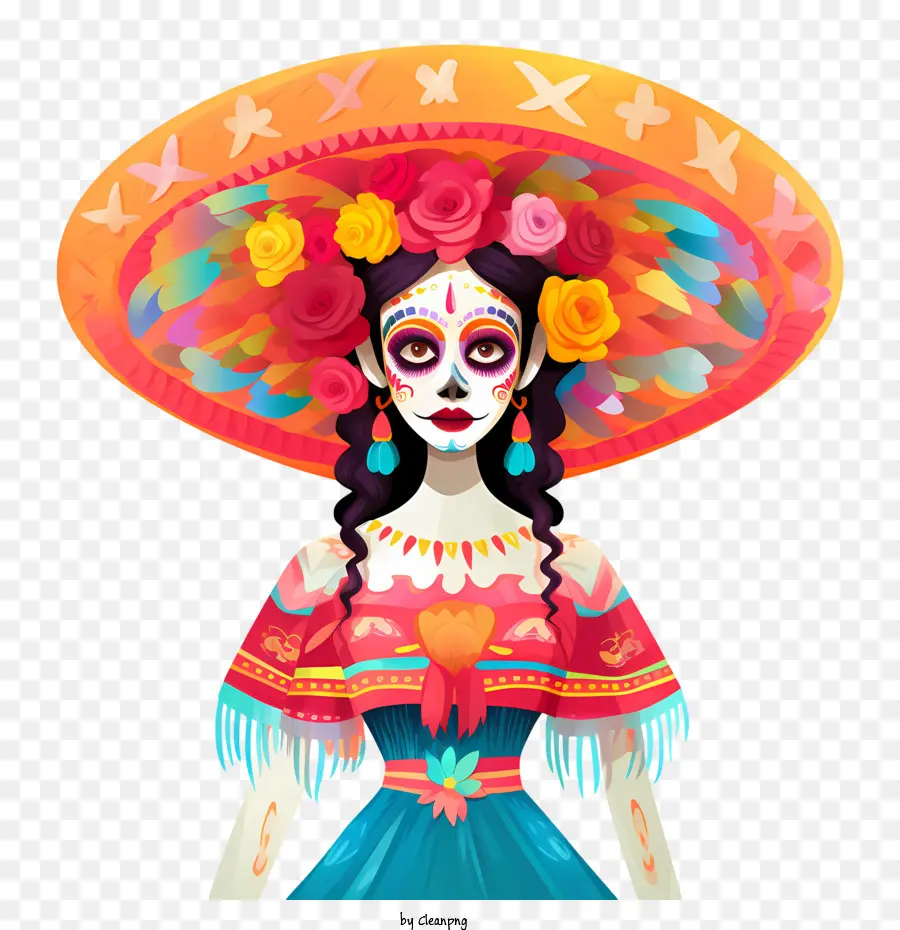 La Catrina，Dia De Muertos PNG