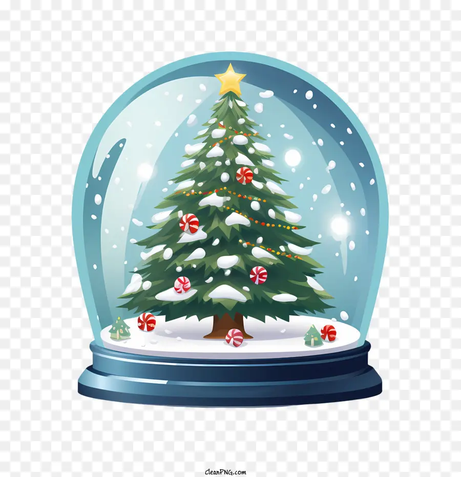 Boule De Neige De Noël，Arbre De Noël PNG