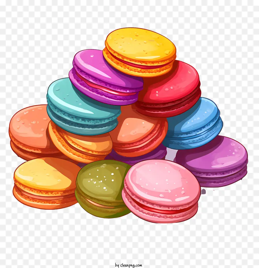 Macaron à La Journée，Pastel PNG